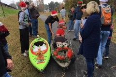 Launching kayaks